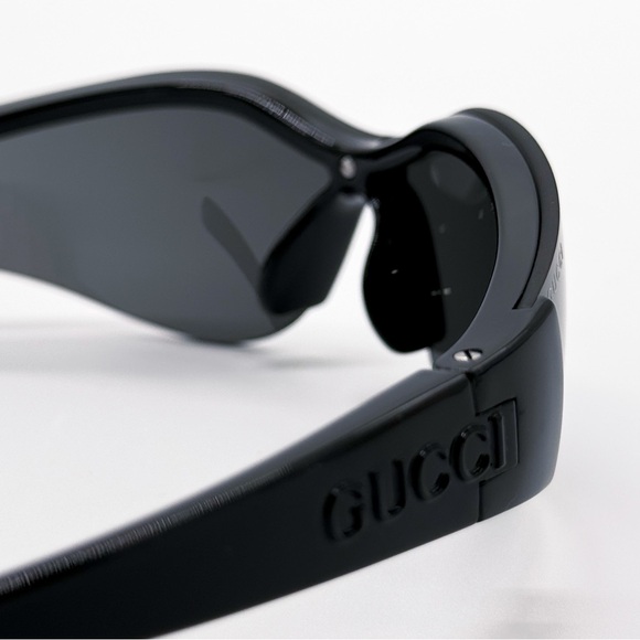 NEW GUCCI GG1651S 001 MASK HALF RIM BLACK WOMEN SUNGLASSES GUCCI - Picture 10 of 15